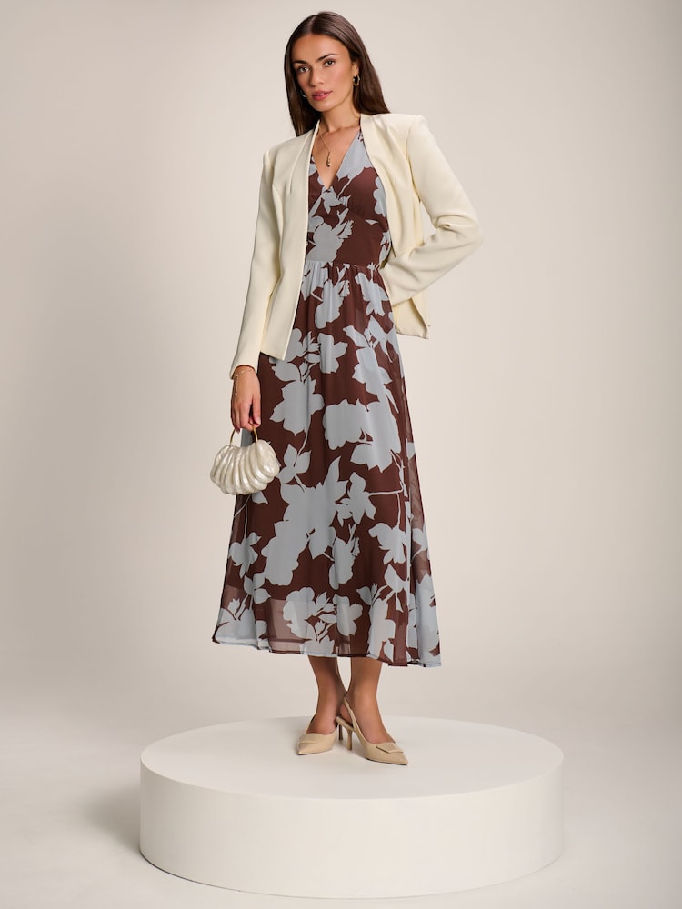 Jolie Moi Angel Sleeve Chiffon Maxi Dress - Imaginea 6 din 6