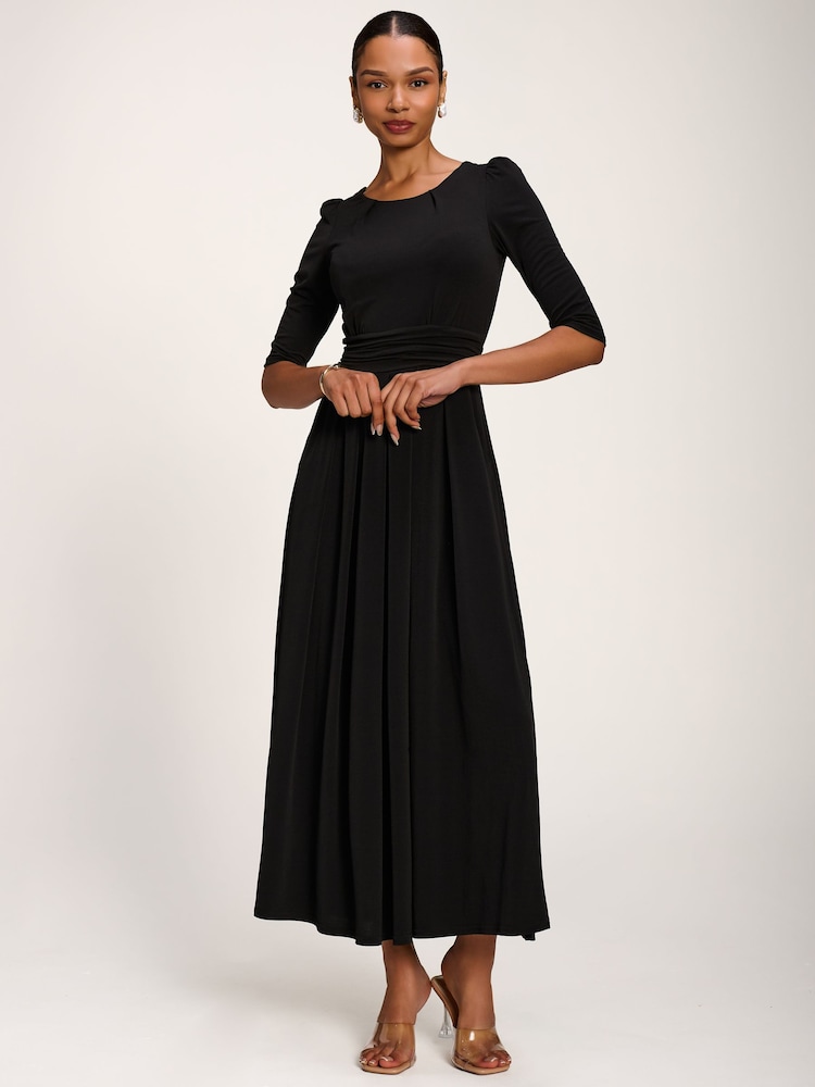 Jolie Moi 3/4 슬리브 플레인 저지 맥시 드레스 - 6의 이미지 6