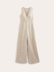 Boden Natural V-Neck Occasion Jumpsuit - Image 6 of 6