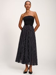 Negro - Jolie Moi Spotty Crinkle Mesh Maxi Skirt - Imagen 5 de 6