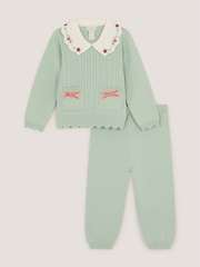Monsoon Baby Cable Knit Jumper & Joggers Set - 4суретінің 2 суреті