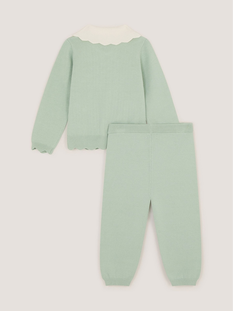 Monsoon Baby Cable Knit Jumper & Joggers Set - 4суретінің 2 суреті
