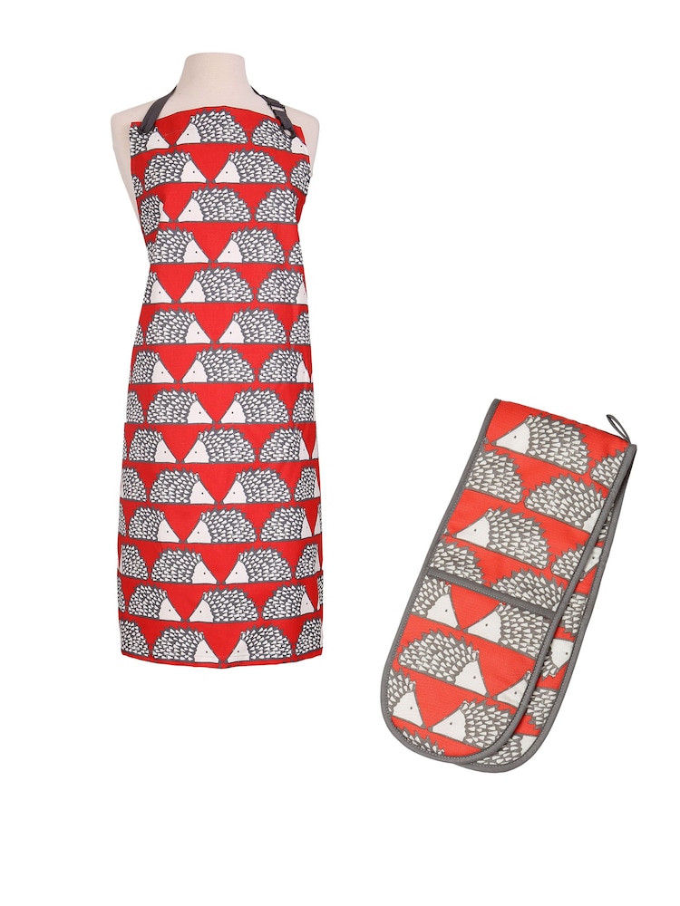 Scion Red Spike Apron & Double Oven Gloves - Image 1 of 1