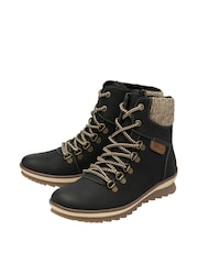 Lotus Jet Black Zip-Up Ankle Boots - Image 2 of 4