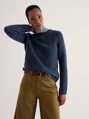 bleu foncé - Seasalt Cornwall Dawson Pick Wool Blend Jumper - Image 2 sur 5
