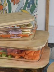 Scion Set of 2 Mr Fox Rectangular Glass Storage Dishes 1520ml & 1050ml - Image 1 of 2