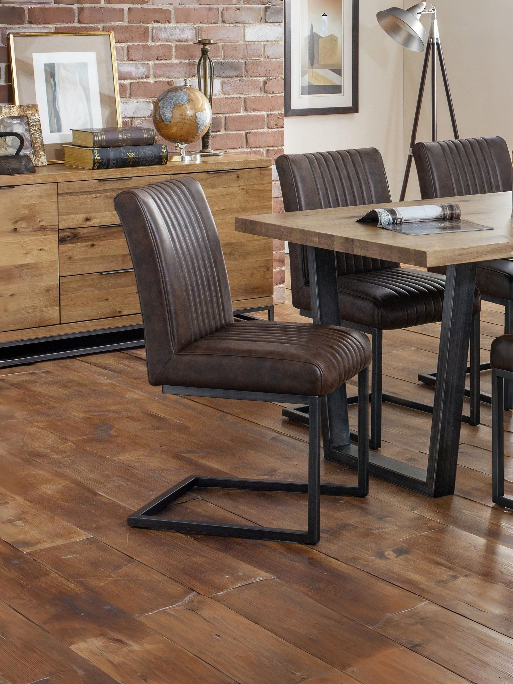 Julian Bowen Unisex Oak Set Of 2 Brooklyn Dining Chairs - Image 5