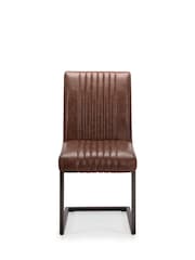 Julian Bowen Set of 2 Oak Brooklyn Dining Chairs - Image 4 of 5