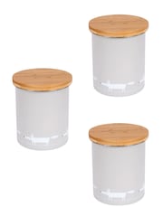 Scion Set of 3 Grey Mr Fox Set of 3 Tea, Coffee & Sugar Storage Jars - Image 1 of 1