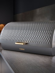 Tower Grey Empire Roll Top Bread Bin - Image 1 of 8