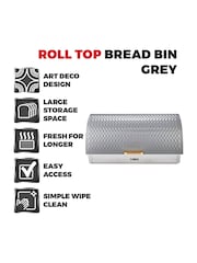 Tower Grey Empire Roll Top Bread Bin - Image 2 of 8