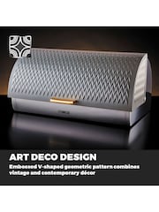 Tower Grey Empire Roll Top Bread Bin - Image 3 of 8
