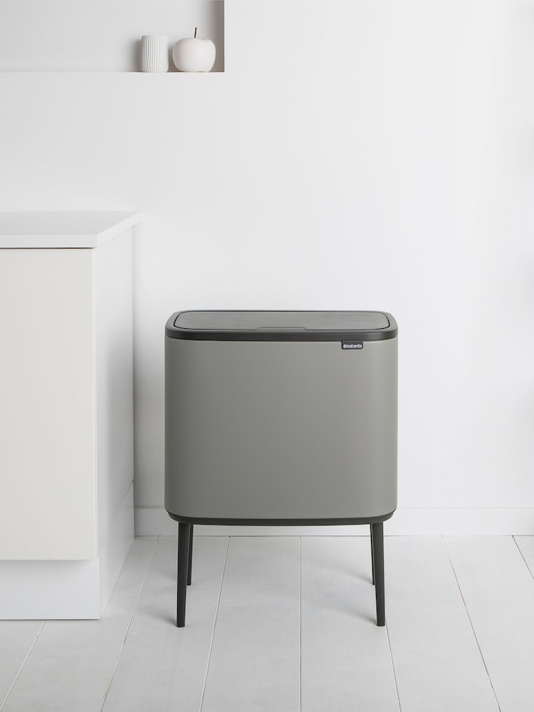 Brabantia Mineral Concrete Grey Bo 3 x 11L Touch Bin - Image 1 of 6