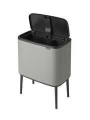 Brabantia Mineral Concrete Grey Bo 3 x 11L Touch Bin - Image 4 of 6