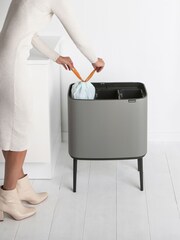 Brabantia Mineral Concrete Grey Bo 3 x 11L Touch Bin - Image 6 of 6