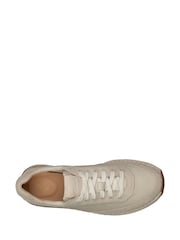 Clarks White Suede Craftrun Lace Trainers - Image 7 of 8