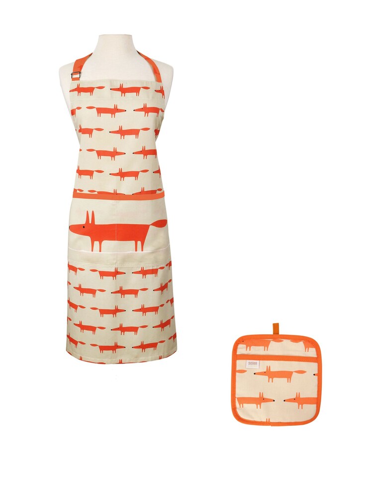 Scion Natural Mr Fox Cotton Apron & Pot Grab - Image 1 of 1