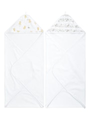 aden + anais Essentials Disney™ Baby - Winnie + Friends Hooded Towels Two Pack - Image 1 of 4