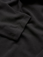 Seasalt Cornwall Black Balefire Long Sleeve Polo Shirt - Image 4 of 4