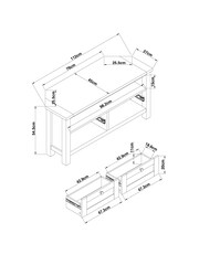 Natural Malvern Oak Effect Up to 46 inch Corner TV Unit - Image 8 of 8
