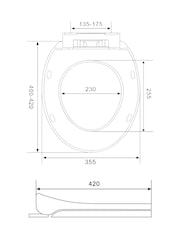 Showerdrape White Prima Soft Close Toilet Seat - Image 4 of 5