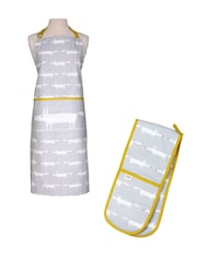 Scion Grey Mr Fox Apron & Double Oven Gloves - Image 1 of 1