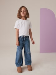 Dark Wash Wide Leg Jeans (3-16yrs) - Image 2 of 6