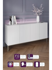 Frank Olsen White Iona 4 Door Large Sideboard - Image 1 of 7