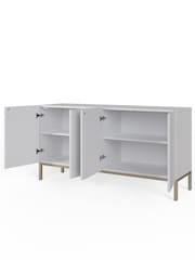 Frank Olsen White Iona 4 Door Large Sideboard - Image 4 of 7