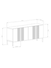 Frank Olsen White Iona 4 Door Large Sideboard - Image 6 of 7