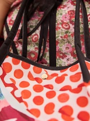 Cath Kidston Blue/Red Woven 100% Cotton Tote - Image 3 of 11