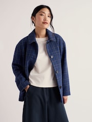 Μπλε - Seasalt Cornwall Beamwind Wool Blend Coat - Εικόνα 2 από 5