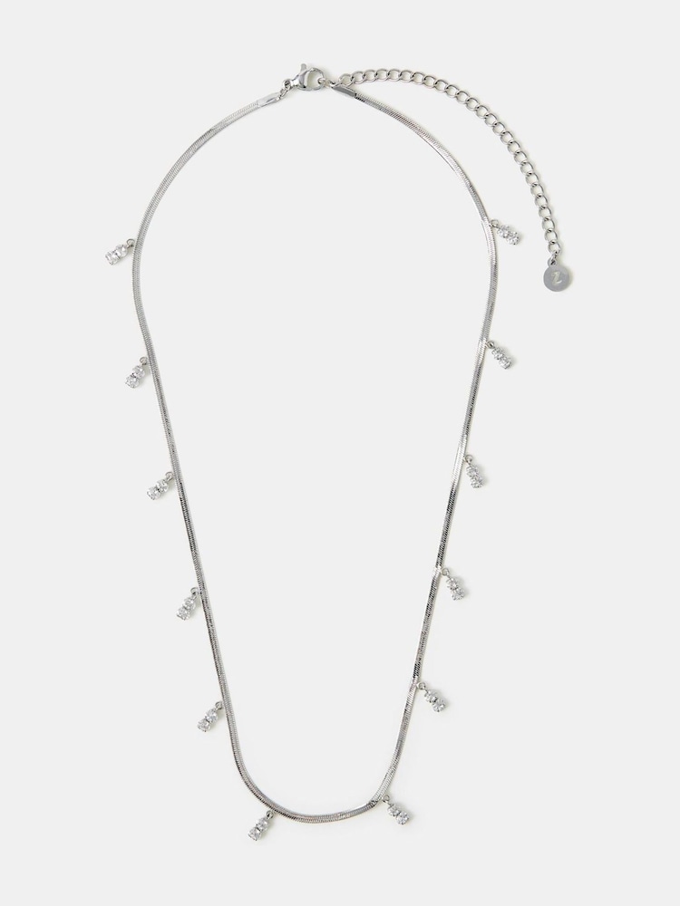 Accessorize 925 Sterling Silver Omega Charm Necklace - Image 1 of 2 Accessorize 925 Sterling Silver Omega Charm Necklace - Image 1 of 2