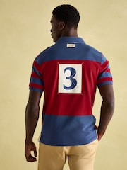 Joules Embellished Red Classic Fit Polo Shirt - Image 2 of 8
