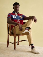 Joules Embellished Red Classic Fit Polo Shirt - Image 3 of 8