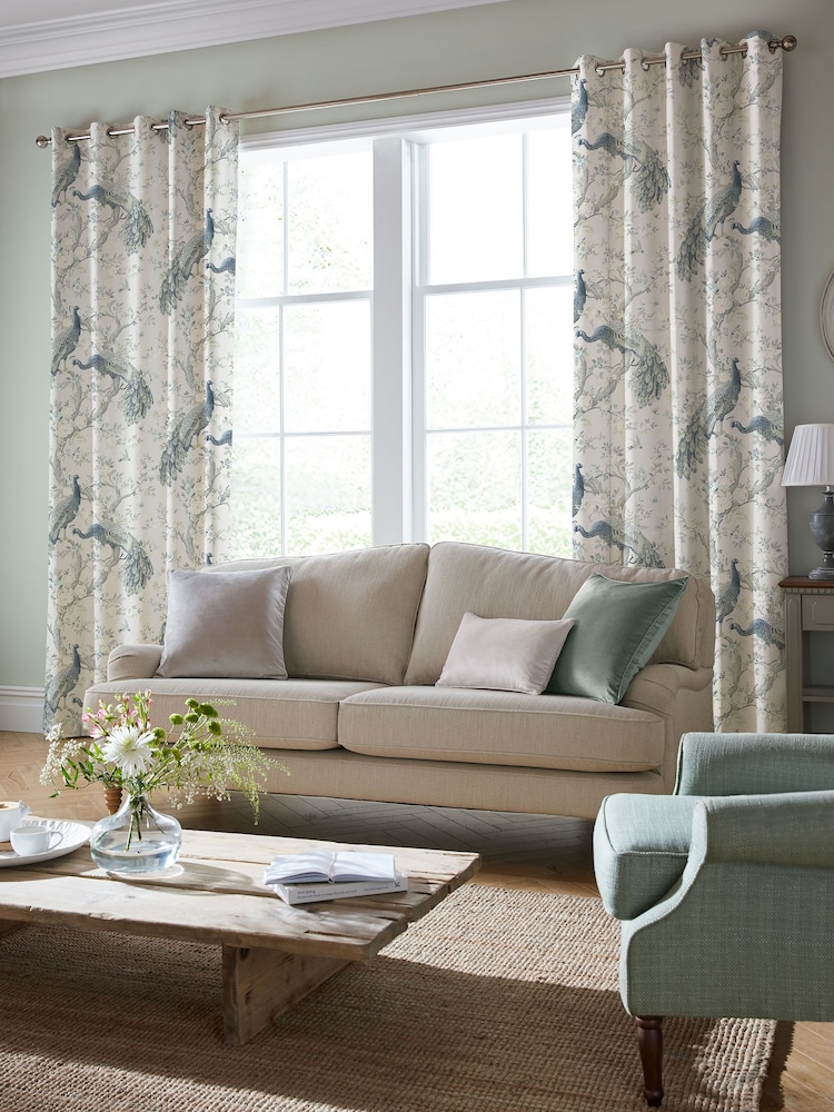 Laura Ashley Blue Belvedere Made to Measure Curtains - Image 1 of 7