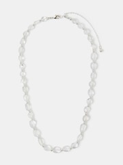 Accessorize White Sterling Silver-Plated Clear Quartz Necklace - Image 1 of 2