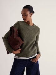 vert foncé - Seasalt Cornwall Dawson Pick Wool Blend Jumper - Image 2 sur 5
