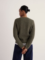 vert foncé - Seasalt Cornwall Dawson Pick Wool Blend Jumper - Image 3 sur 5