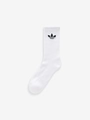 adidas Originals Black Trefoil Crew Socks 6 Pack - Image 4 of 8