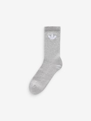 adidas Originals Black Trefoil Crew Socks 6 Pack - Image 6 of 8
