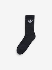 adidas Originals Black Trefoil Crew Socks 6 Pack - Image 7 of 8