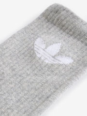 adidas Originals Black Trefoil Crew Socks 6 Pack - Image 8 of 8