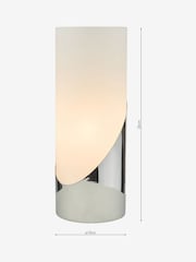 Dar Lighting Silver Faris Touch Table Lamp - Image 2 of 4