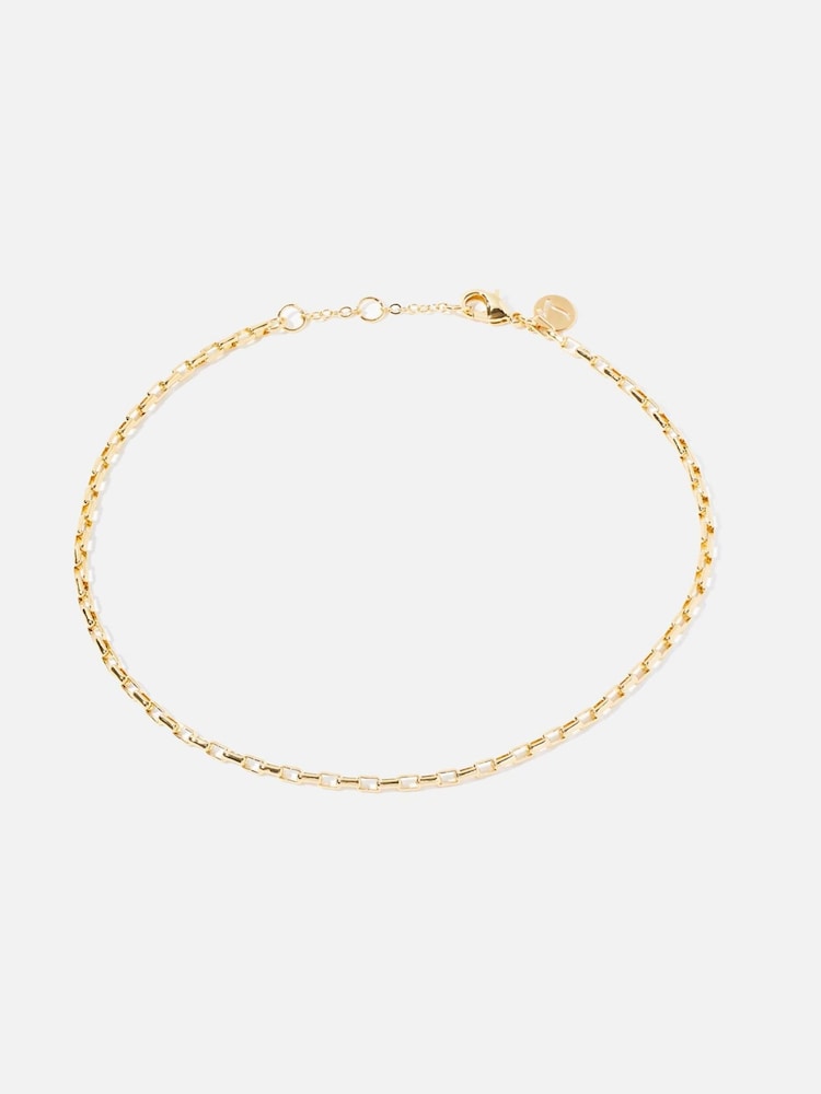 Accessorize 14ct Gold Plated Chain Anklet - Image 1 of 2