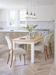 Classic Cream 6 to 10 Seater Extending Dining Table - Image 2 of 7