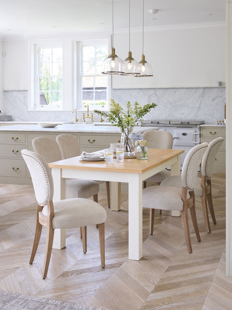 Classic Cream 6 to 10 Seater Extending Dining Table - Image 2 of 7