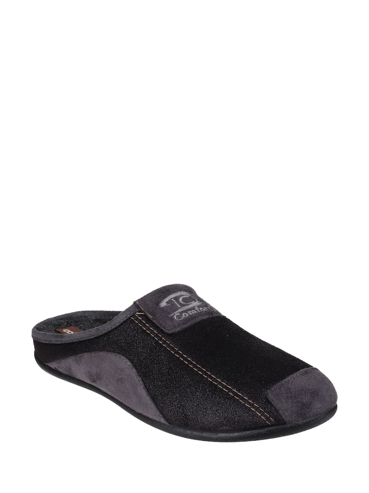 Cotswold Black Westwell Slippers - Image 1 of 5