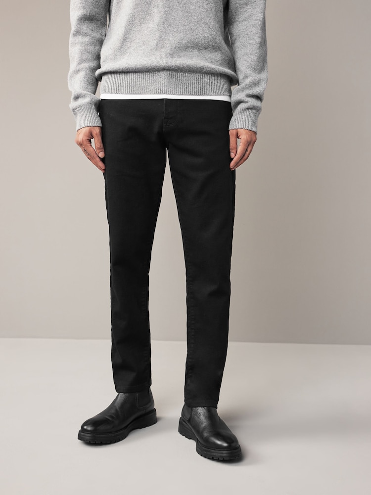 Black Slim Fit Comfort Stretch Jeans - Image 1 of 11