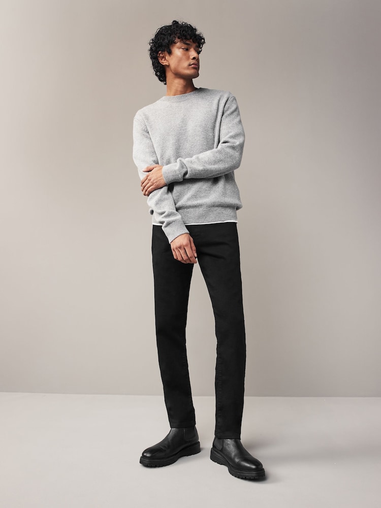 Black Slim Fit Comfort Stretch Jeans - Image 2 of 11